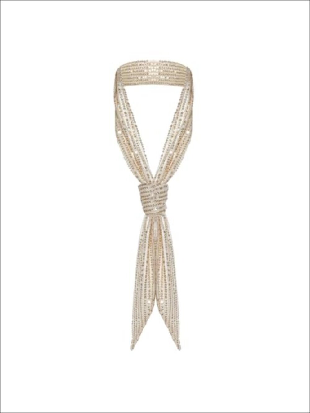 Sequin Sparkle Scarf Necktie Belt Polyester Women Fashion Accessory